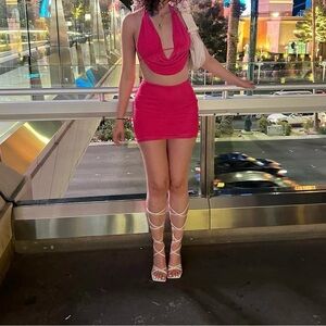 SHEIN Pink Skirt Set